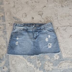 Stylish Blue Denim Mini Skirt